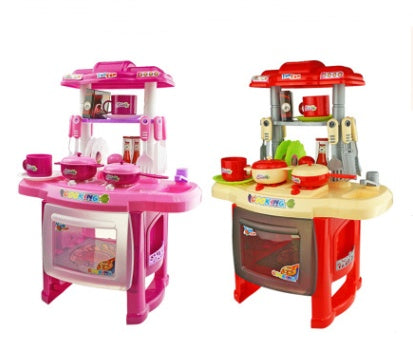 Vaisselle de cuisine musicale légère éducative pour enfants, maison de jeu de table, jouets de cuisine, spectacle d'angle, maison de jeu