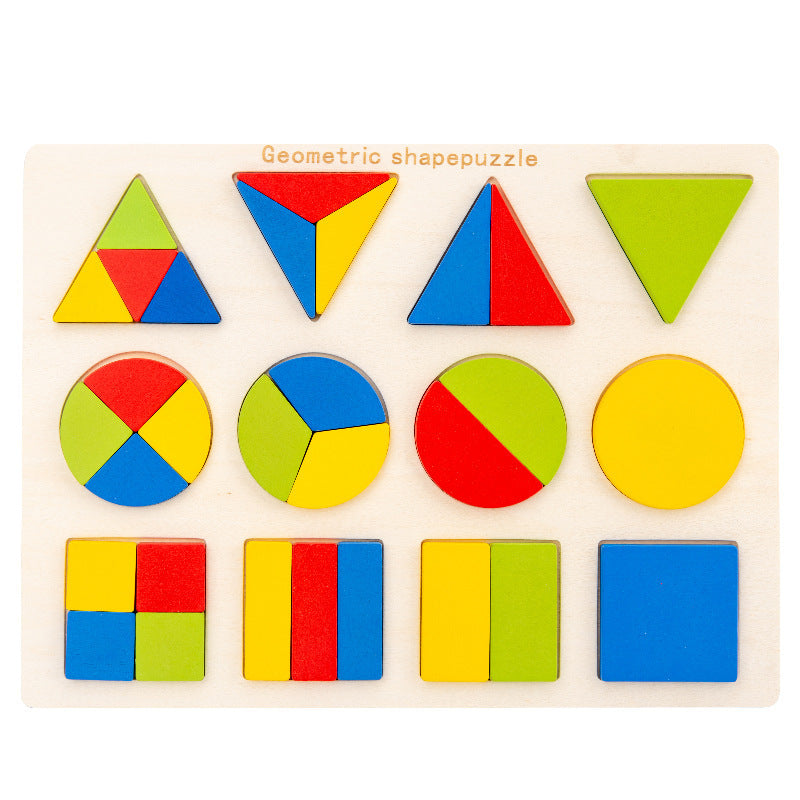 Tablero de rompecabezas de educación temprana Montessori de geometría de rompecabezas