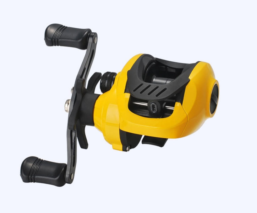 Petite roue de goutte d'eau jaune roue Luya moulinet de pêche Lei Qiang frappé roue de Modification de micro-objet noir