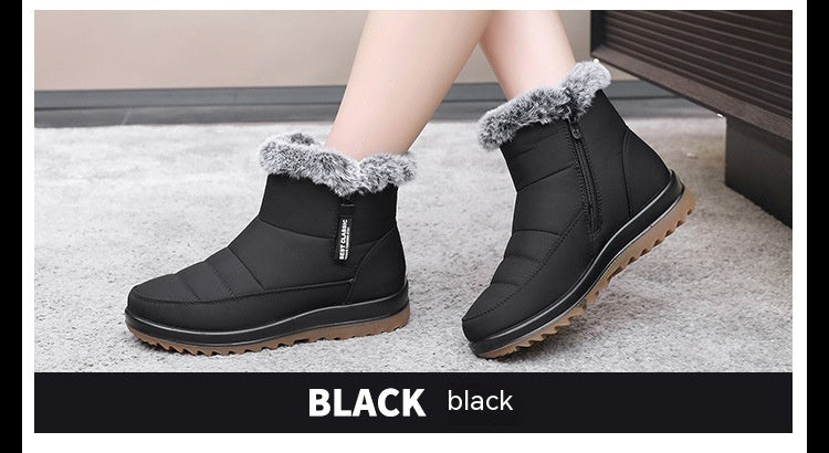 Bottes thermiques en coton épais, antidérapantes, imperméables, doublées de polaire, fond complet des tendons