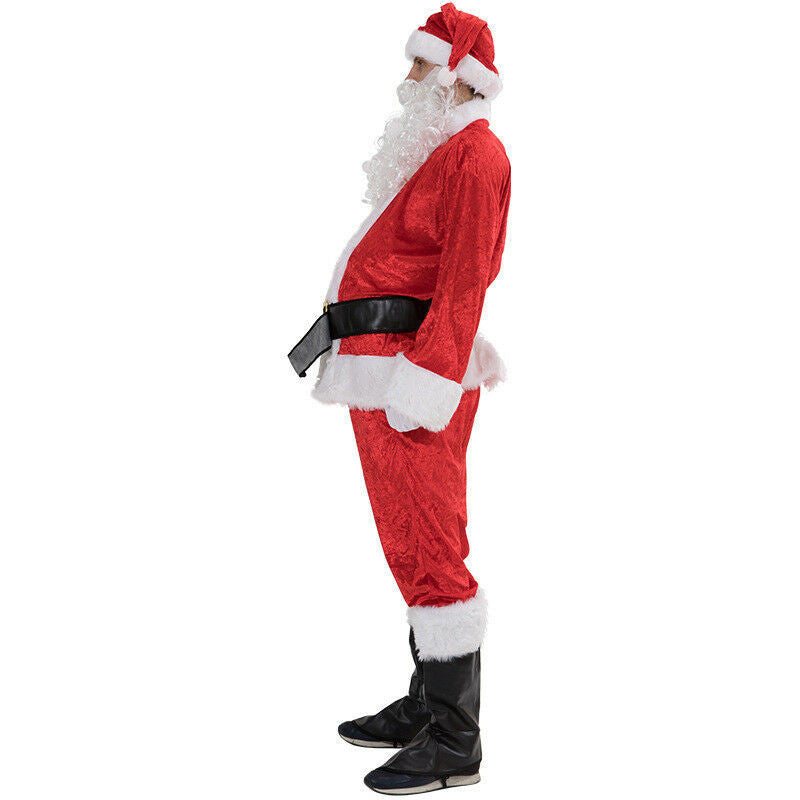 Costume de père noël grande taille pour adultes hommes femmes carnaval de noël Cosplay rouge Costume de grande taille Costumes fantaisie