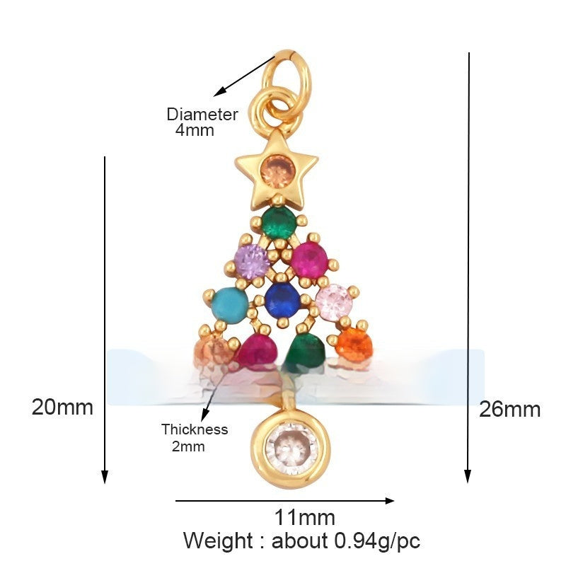 Pure Copper Micro-inlaid Color Flower Zircon Hollow Glossy Flower Listing