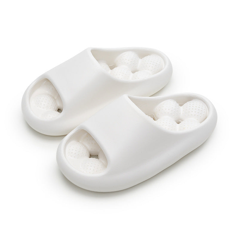 Zapatillas de baño con diseño de suela de masaje para mujer, zapatos de casa para interior, antideslizantes, para el hogar, verano