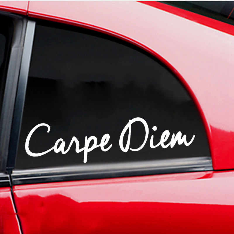 Autocollants de voiture de commerce extérieur CARPE DIEM texte de mode style de voiture autocollants personnalisés personnalisés