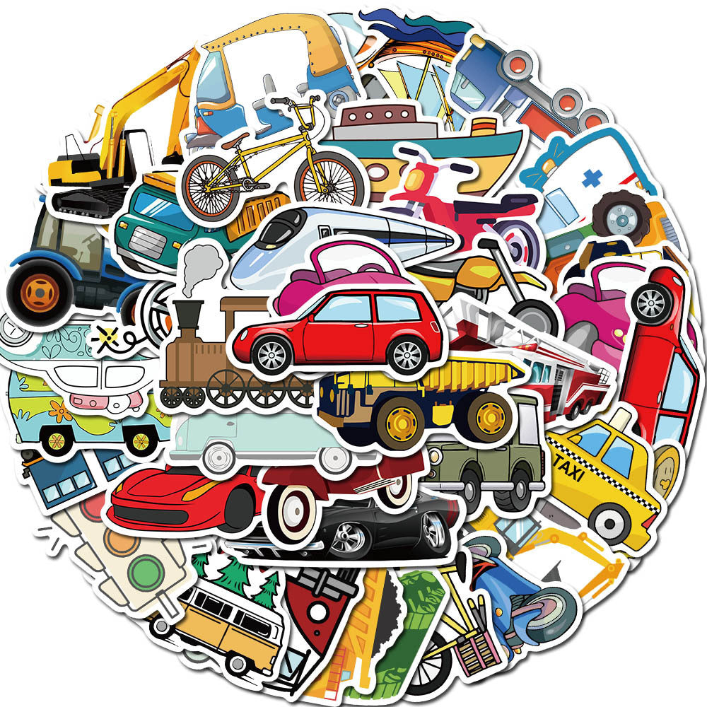 40 autocollants Graffiti de dessin animé pour pelle de voiture et autres véhicules, autocollants imperméables pour bagages et ordinateurs portables