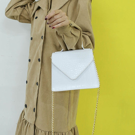 Sac à bandoulière portable avec chaîne en PU