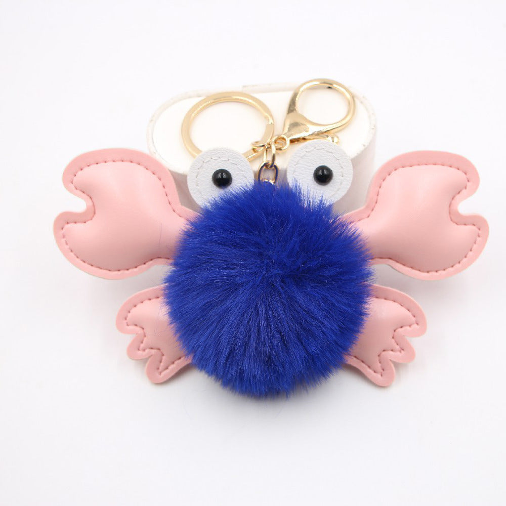 Pendentif porte-clés crabe mignon de dessin animé