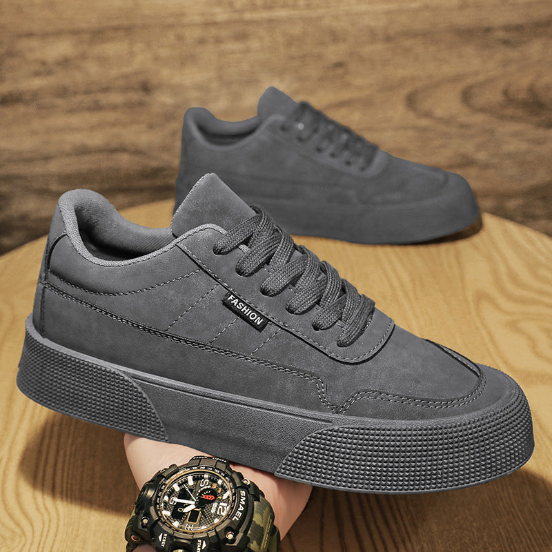 Chaussures plates décontractées pour hommes, baskets respirantes à lacets à semelles épaisses pour la marche et la course