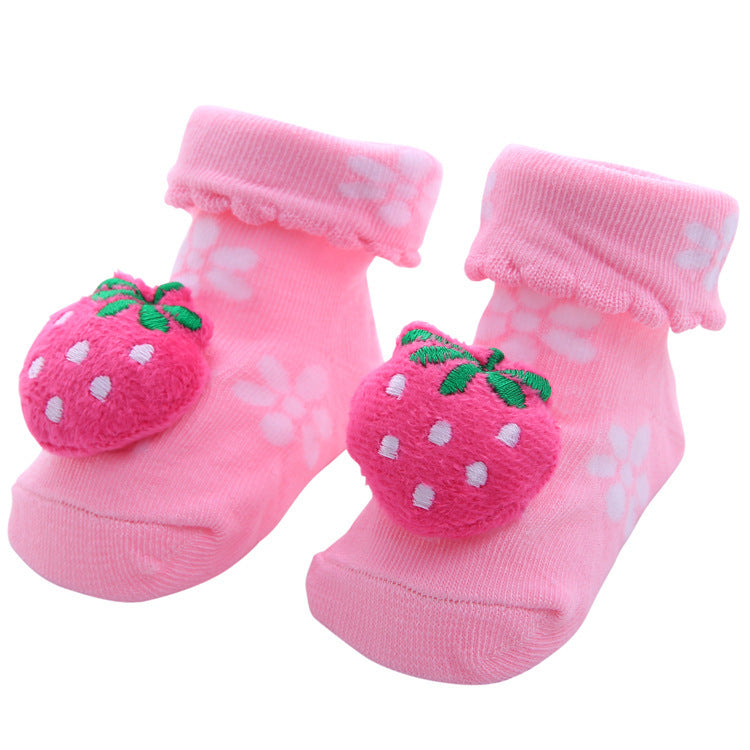 Chaussettes antidérapantes tridimensionnelles pour bébé, dessin animé, pour nouveau-né, poupée, vente en gros