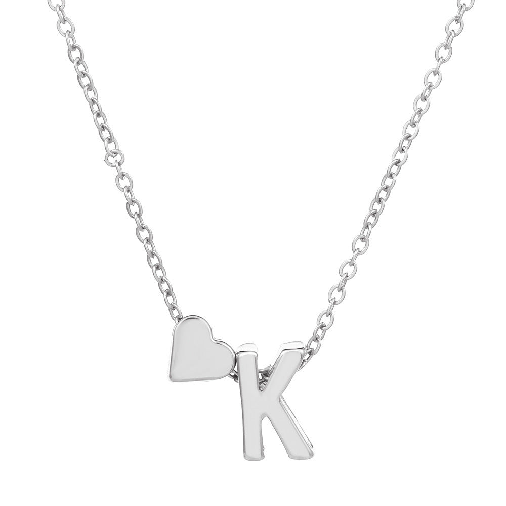 European And American Fashion Love 26 English Letter Simplicity Necklace