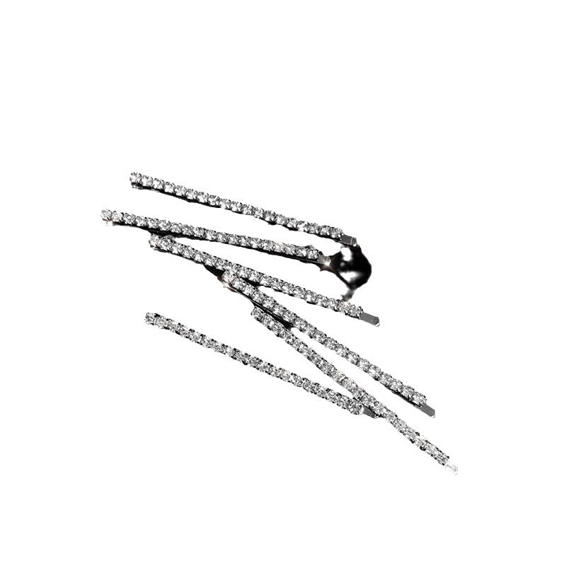 Pince à cheveux en strass en forme de barre