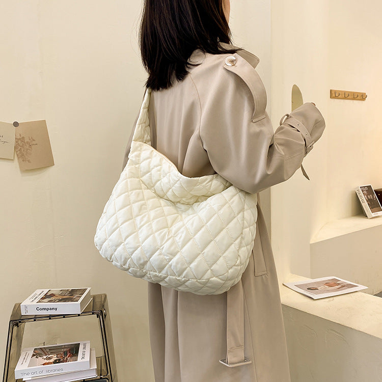 Sacs personnalisés d'hiver pour femmes, sac à bandoulière avec couture en losange, sacs à main de Shopping décontractés pour les déplacements