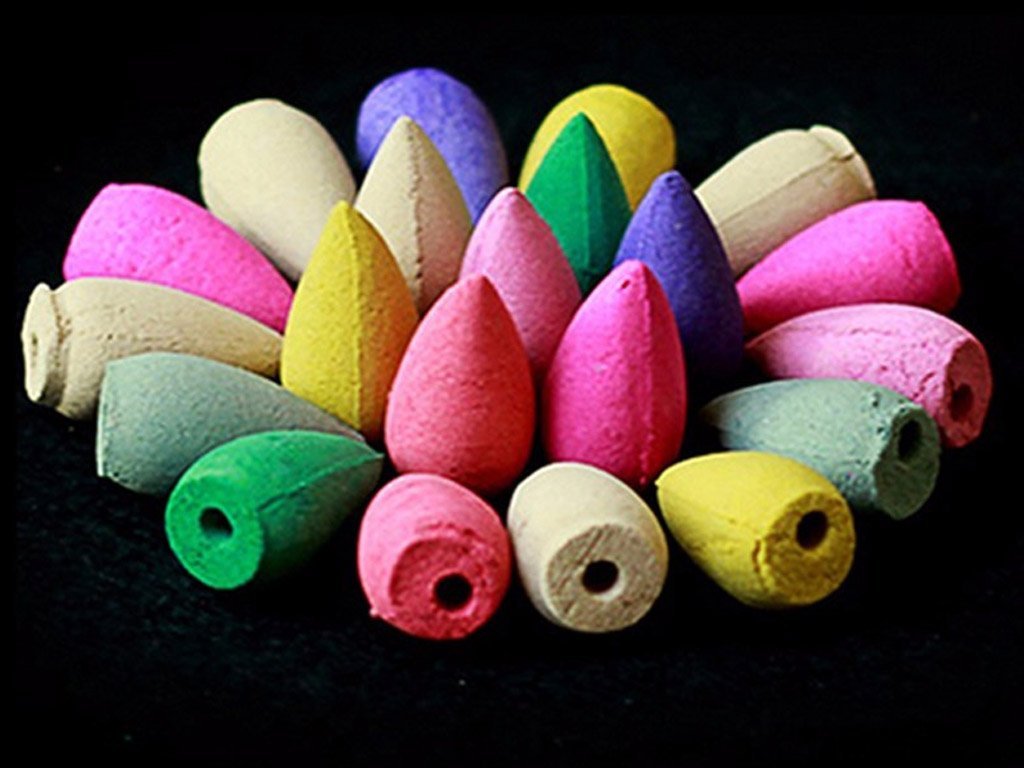 Torre De Incienso Interior Cono Incienso Incienso Vista Humo