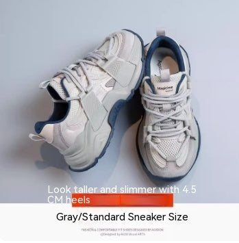 Zapatos deportivos de algodón de invierno para mujer con suela gruesa de ocio