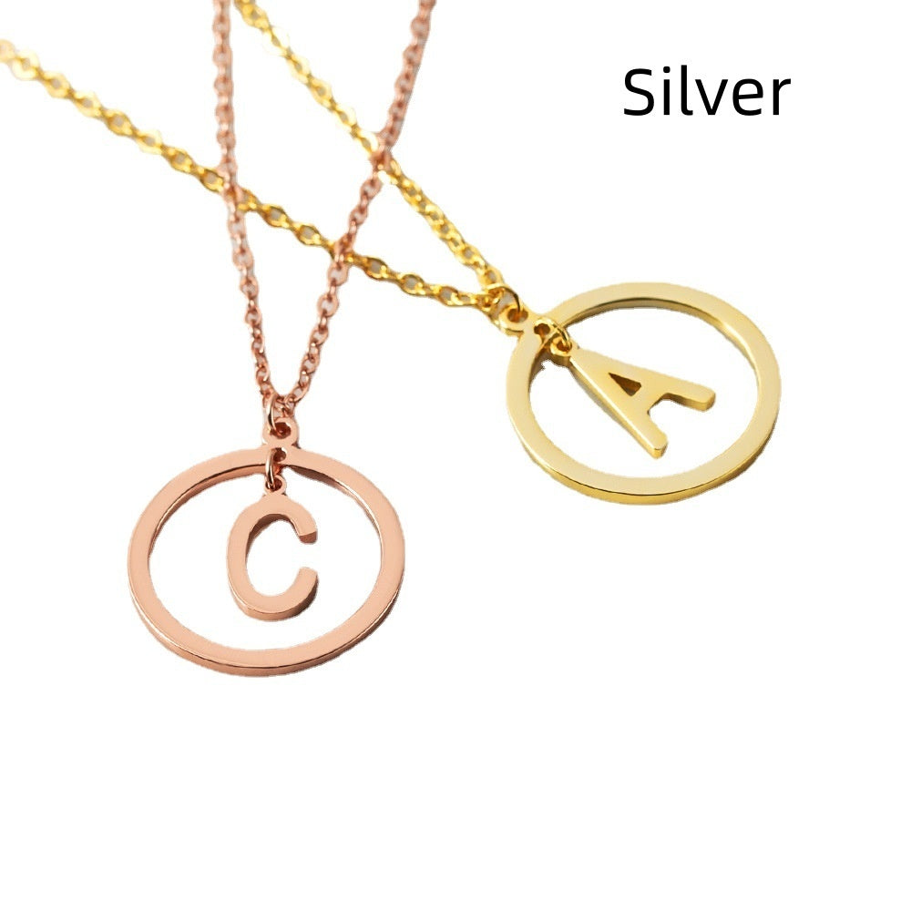 Copper Fashion Versatile Letter Necklace