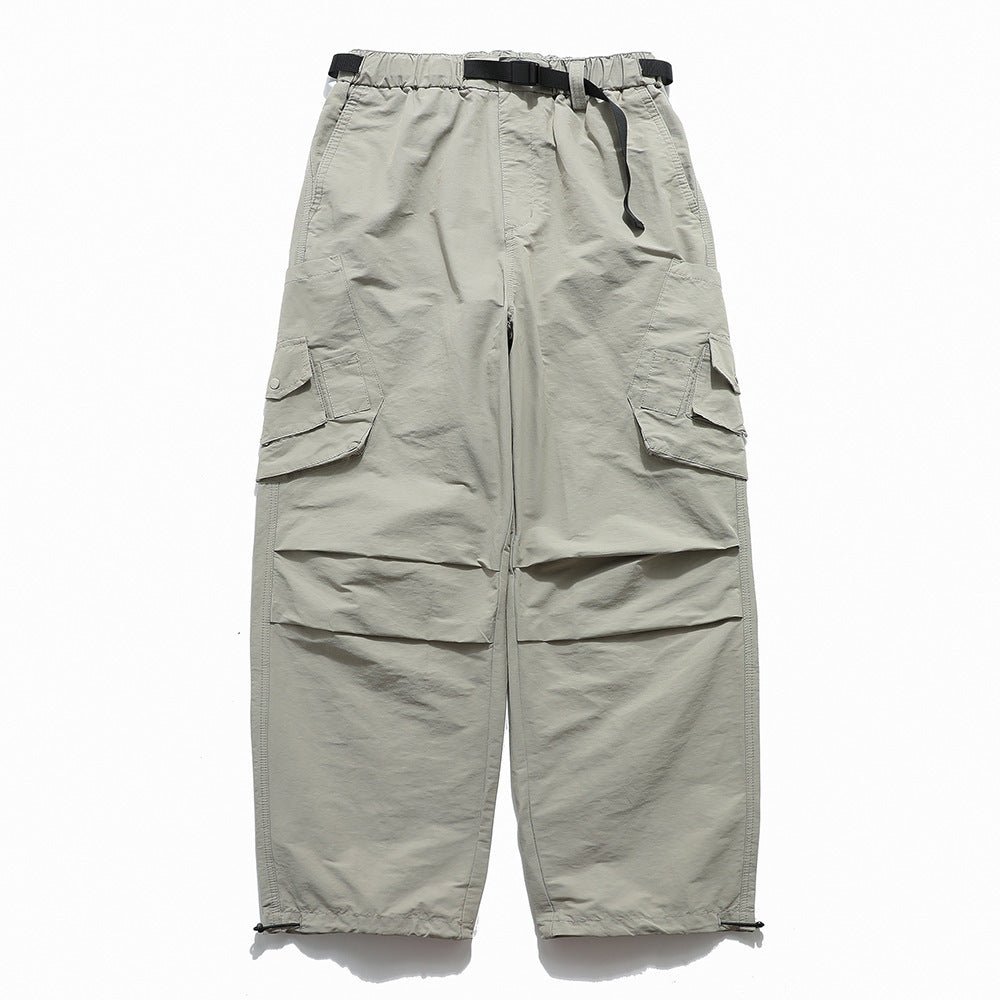 Men's Pleated Loose Outdoor Sports Drawstring Trousers
