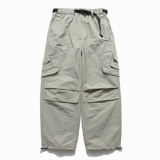 Men's Pleated Loose Outdoor Sports Drawstring Trousers