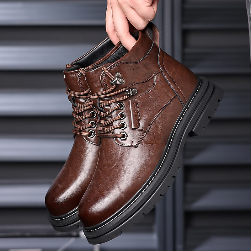 Botas altas de estilo británico de moda masculina