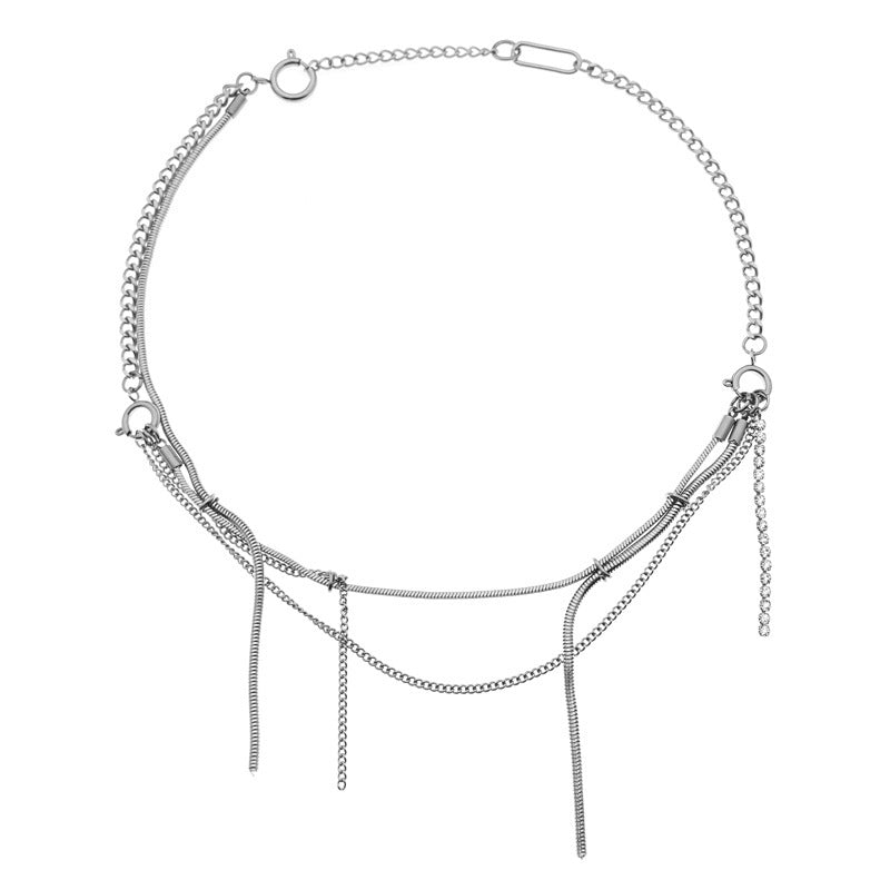 Steel Bends And Hitches Tassel Necklace