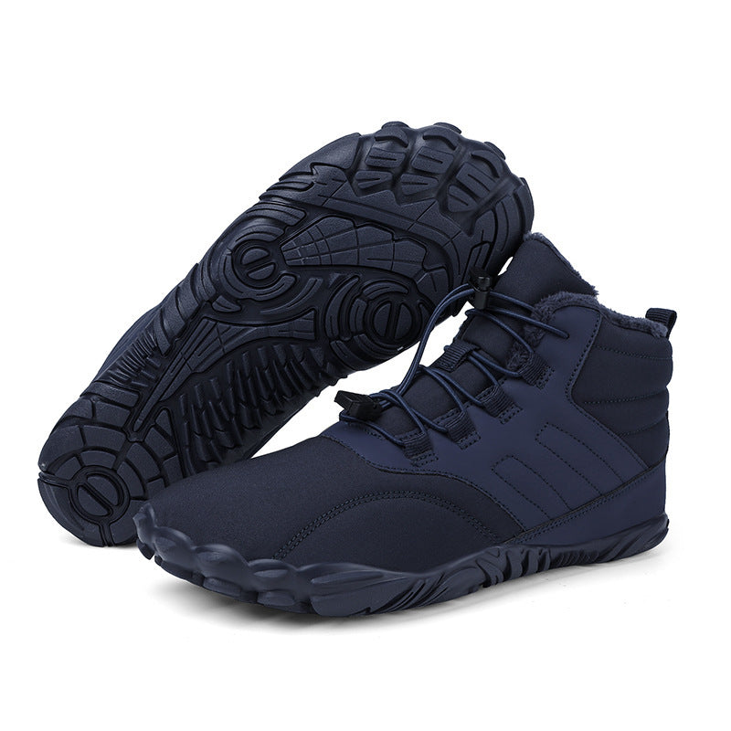 Bottes de neige pour Couple, doublées de polaire, imperméables, chaussures d'extérieur rembourrées en coton, antidérapantes, bottes d'hiver en coton
