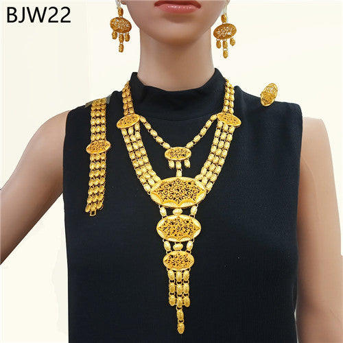 24K Gold Plated Banquet Necklace Suit