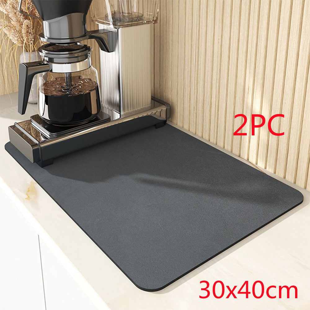 Almohadilla de drenaje para la piel, tapete de secado de platos de goma, tapetes escurridores súper absorbentes, vajilla, alfombras para botellas, mantel para vajilla de cocina