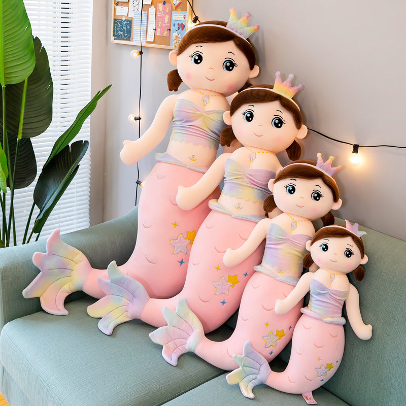 Nouveau jouet en peluche sirène couronne à la mode pour enfants