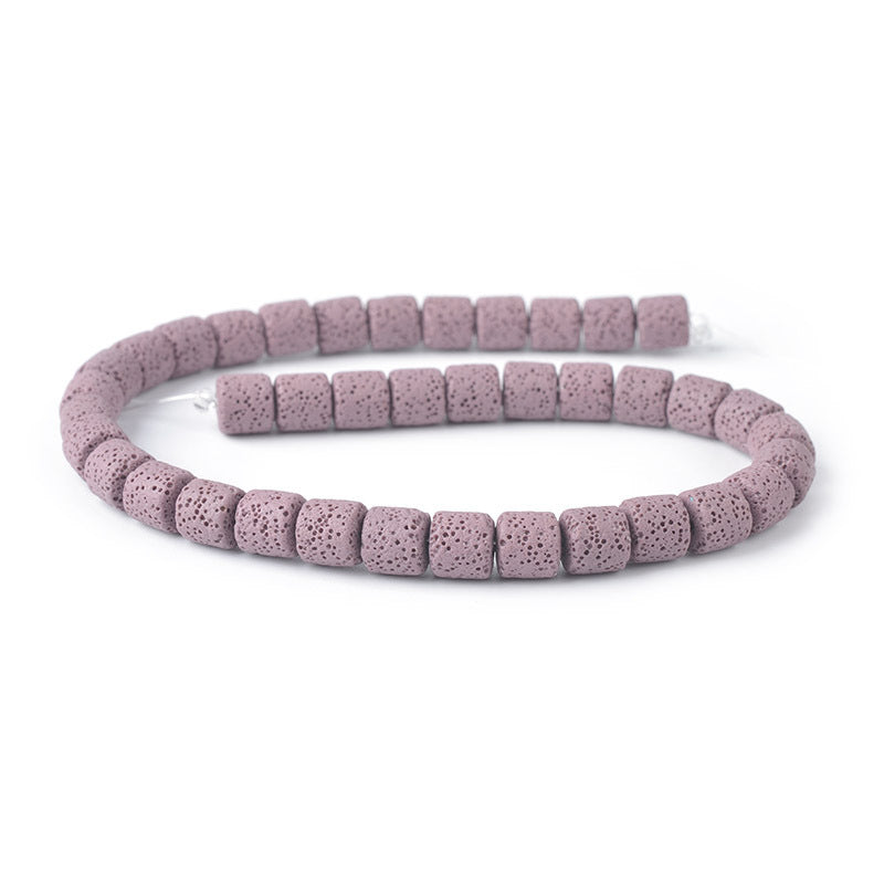 6mm Volcanic Rock Cylindrical DIY Handmade Beaded