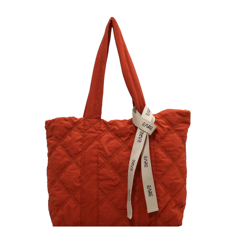 Sac fourre-tout d'hiver pour femmes, sac à bandoulière en losange de couture, sac de Shopping de grande capacité, sacs à main personnalisés, 2023