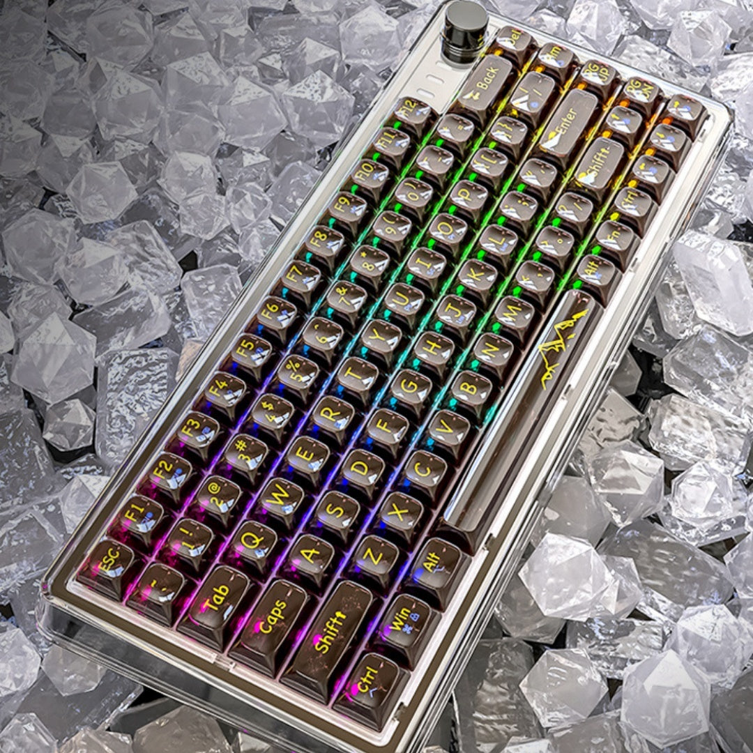 Attack Shark K75RGB Teclado inalámbrico mecánico Bluetooth con junta transparente y conexión en caliente