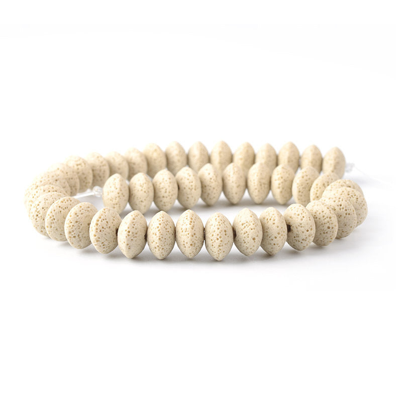 Perles rondes en roche volcanique, accessoires d'ornement DIY