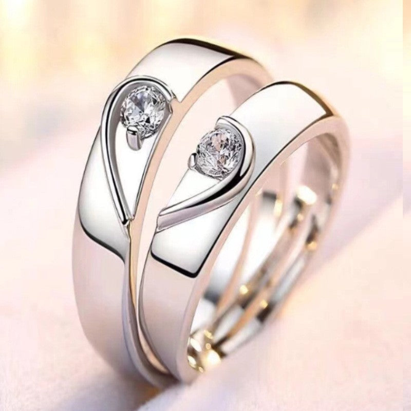 Bague Couple Édition Coréenne Minimaliste
