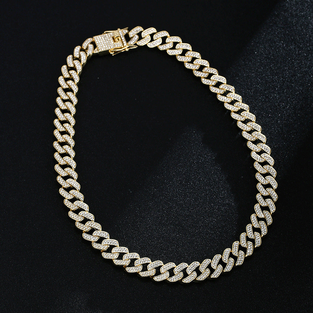 Full Diamond Inlaid Full Diamond Necklace Hipster