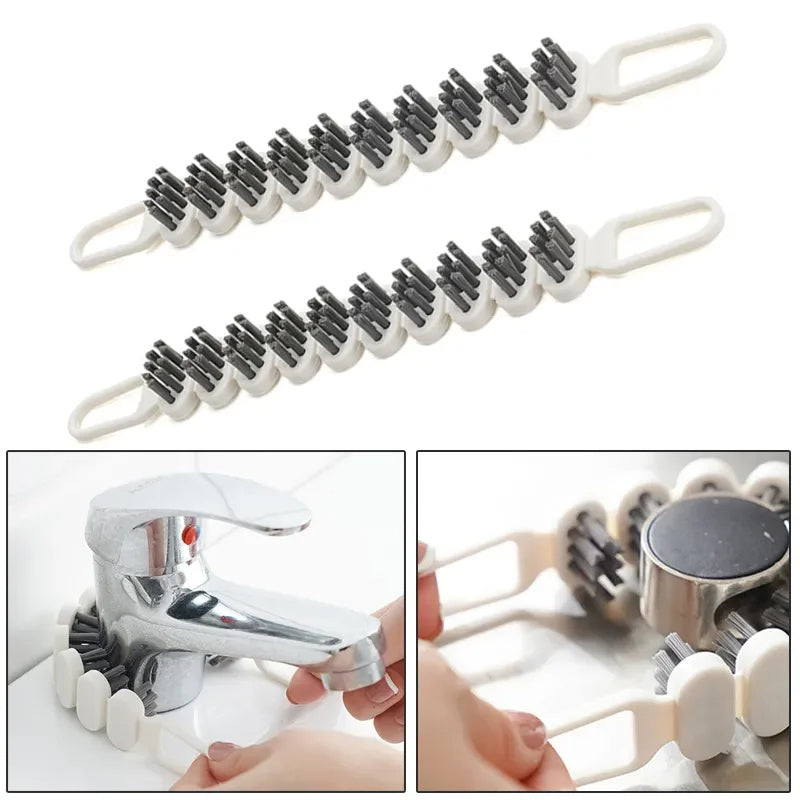 Brosse de nettoyage de robinet, brosse de nettoyage des taches d'huile de cuisine, outil de nettoyage des espaces pliables, cuisine, salle de bains, Tube de baignoire, brosse de nettoyage d'évier, Gadgets de cuisine
