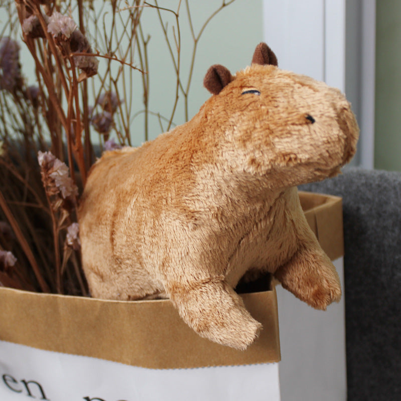 Simulation Capybara Plush Toy Capybara Cute Small Animal Doll Children Gift Decoration