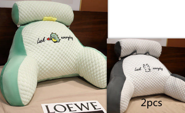 Coussin moelleux pour canapé, oreiller de déjeuner, coussin de lecture triangulaire, grand dossier doux, coussin lombaire pour chaise de bureau