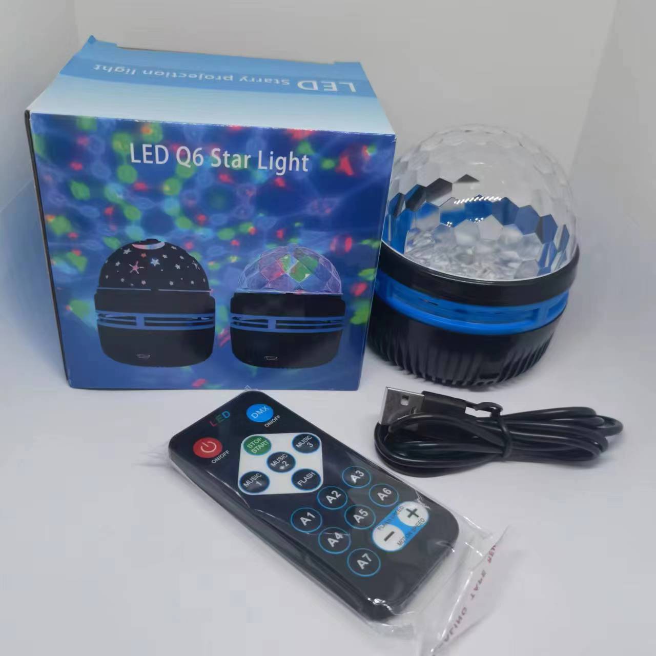 Remote Control Water Ripple Starry Sky Airdrop Small Night Lamp