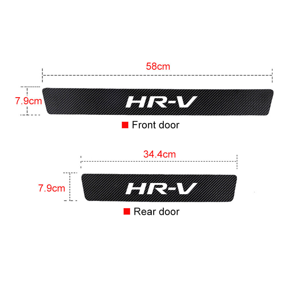 Creative Letter Carbon Fiber Leather Car Threshold Strip