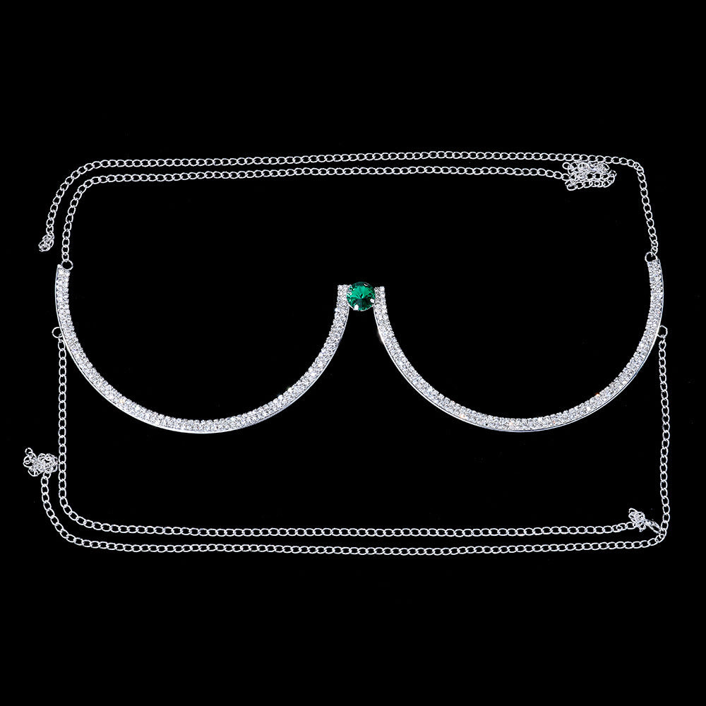 Plaque de poitrine à la mode pour femmes, bijou vert