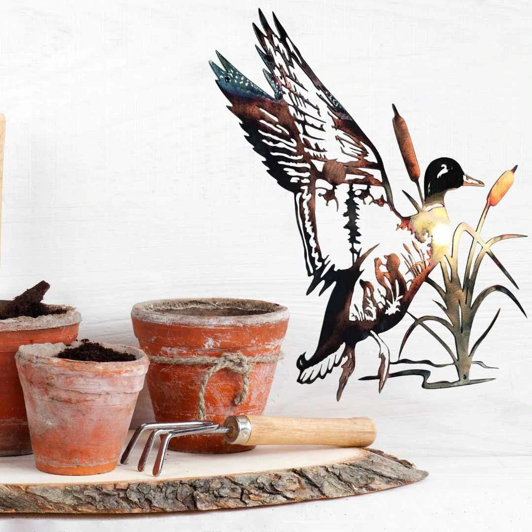 Décoration murale en alliage de canard colvert