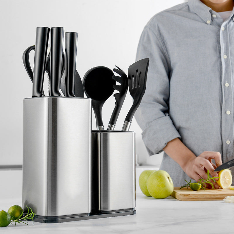 Creative Freedom Porte-Couteau Ustensiles de Cuisine Porte-Couteau Seau De Rangement