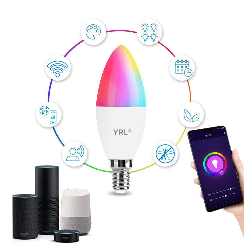 Lampe Led intelligente WifI E14 RGB CW WW, ampoule à intensité variable 85-265V, commande vocale, Alexa Google Home, pour la décoration de la maison