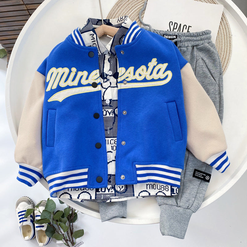 Vêtements pour enfants, veste d'uniforme de Baseball coréen assortie avec tout pour garçons