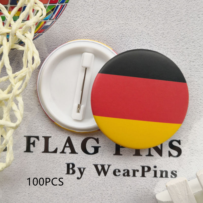 Badge de bouton arc-en-ciel de carte de drapeau de l'Allemagne