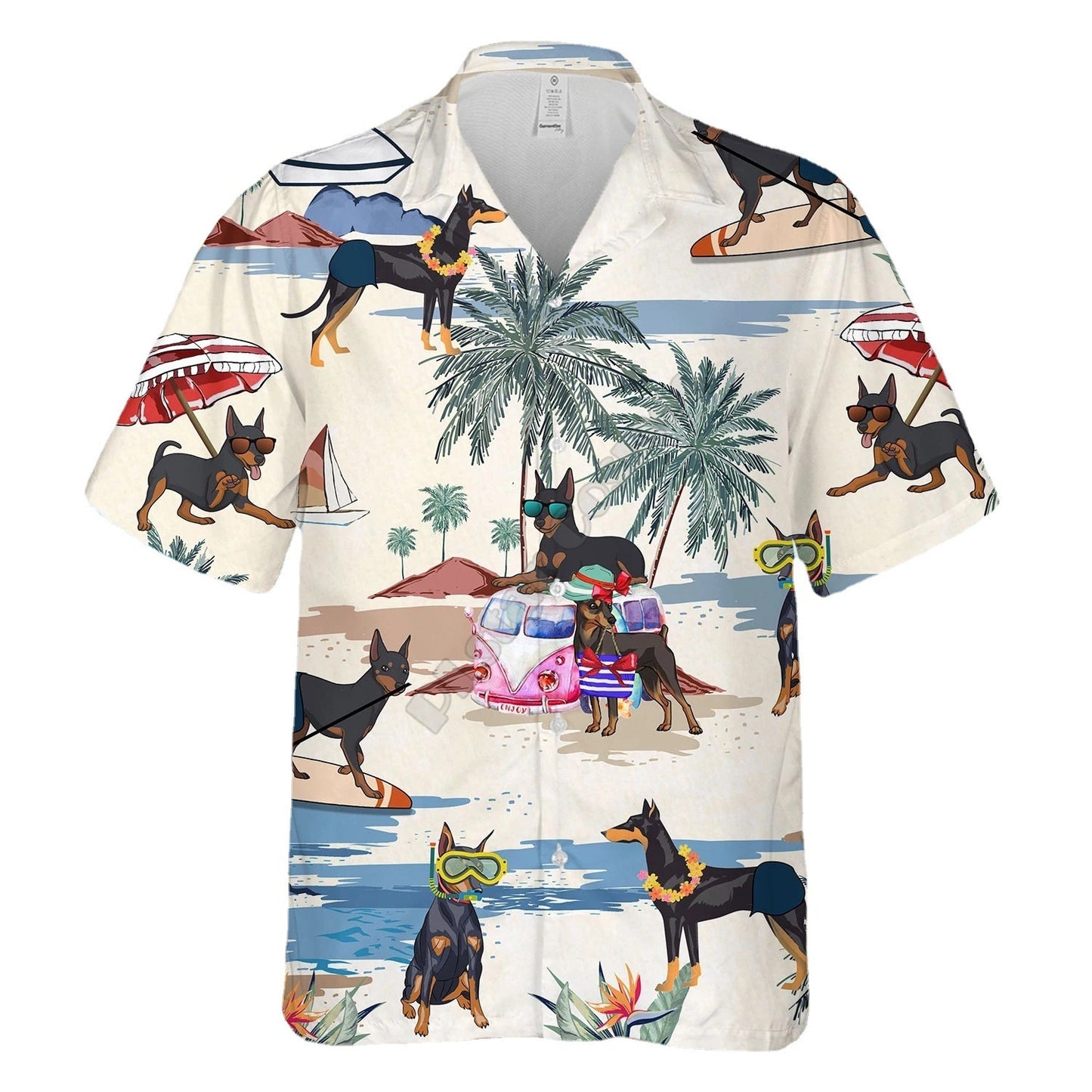 Men's Short Sleeve Loose Lapels Cardigan Top