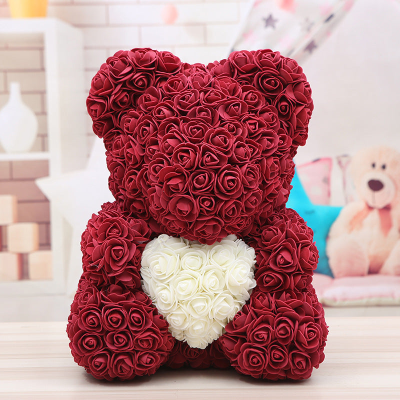 Ours Saint Valentin Rose Ours Cadeau de Noël