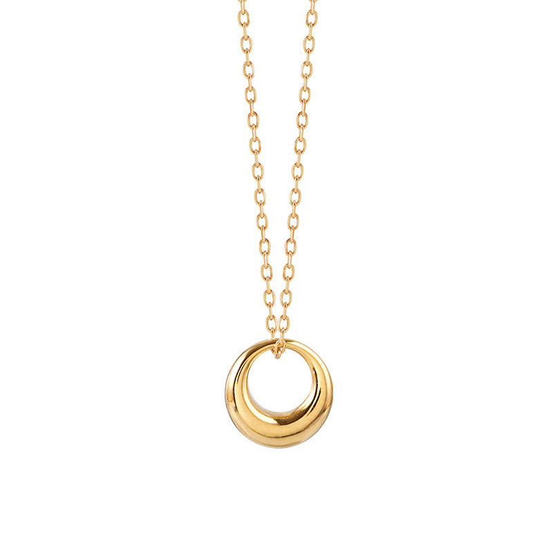 Collier cercle géométrique pour femmes, chaîne de clavicule Simple, Niche de tempérament, sac Normcore