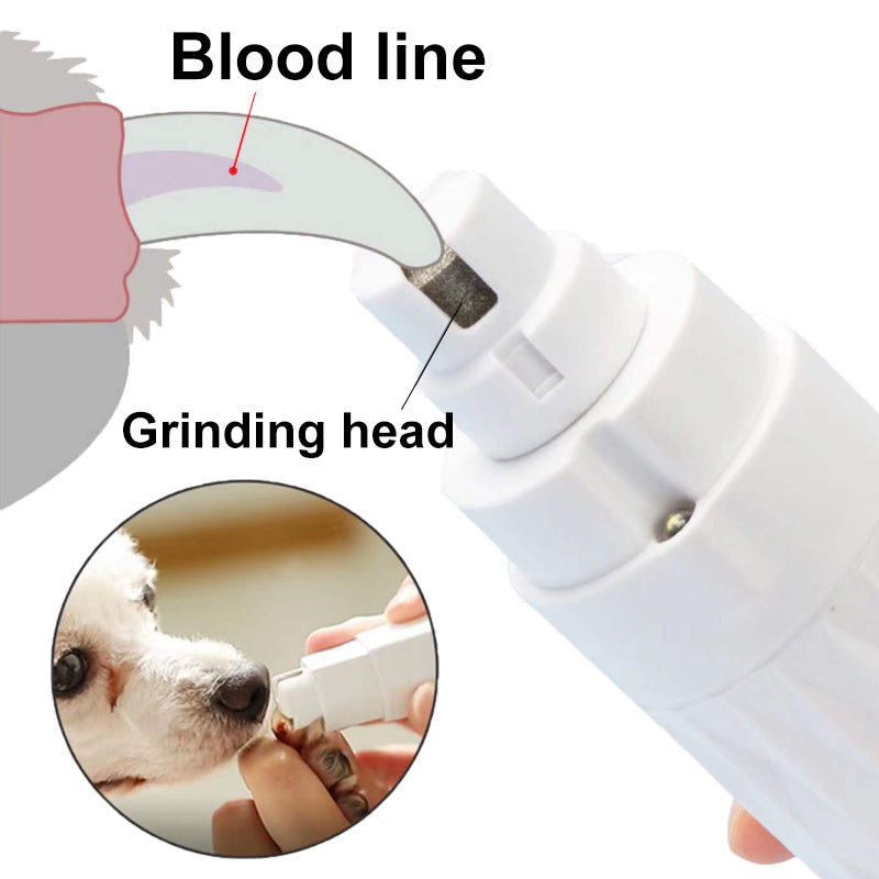 Polisseuse à ongles électrique pour animaux de compagnie, avec lumière, pour le nettoyage des chiens et des chats, produits pour animaux de compagnie
