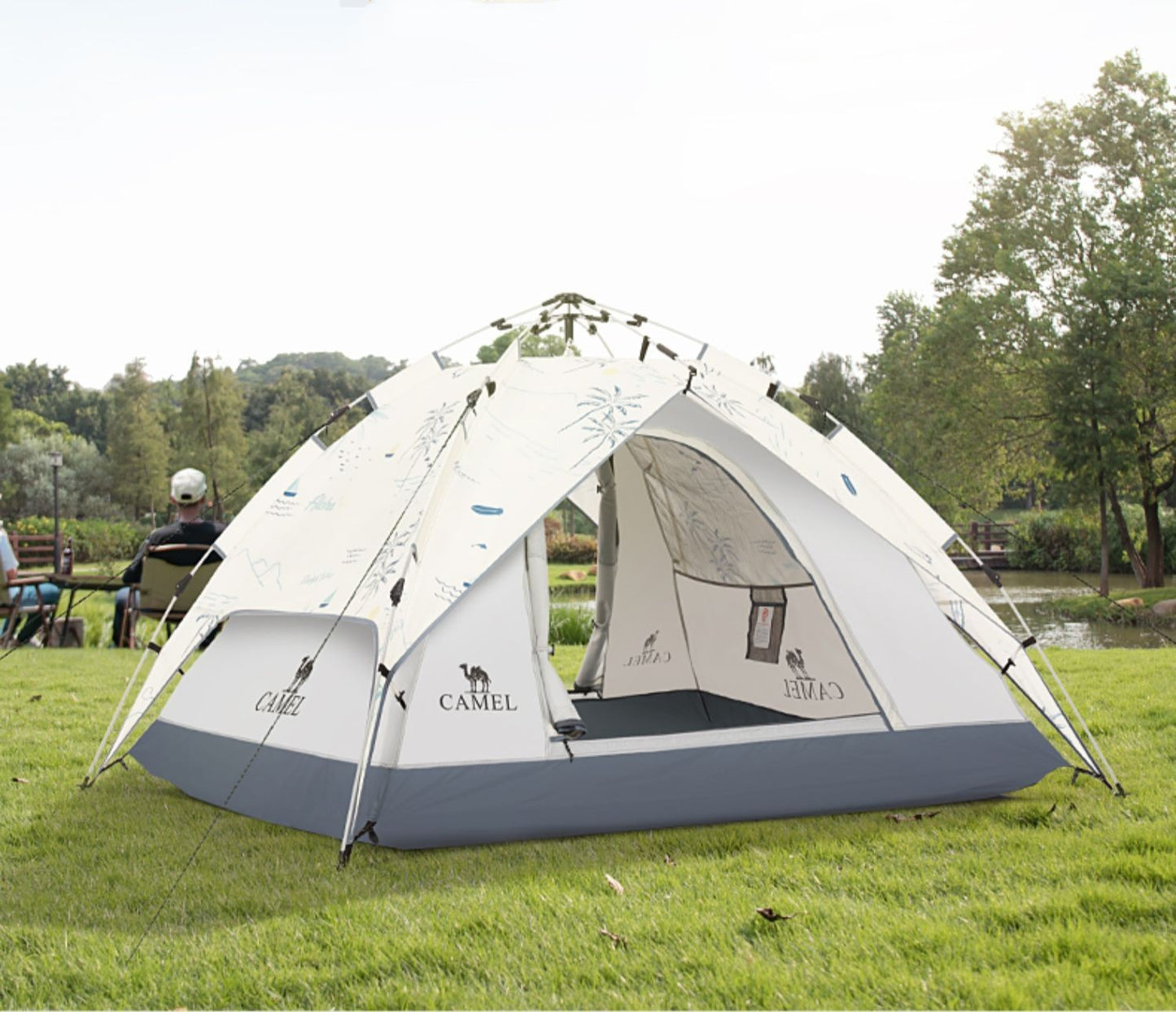 Equipo de acampada de playa a prueba de lluvia, plegable, automático, grueso