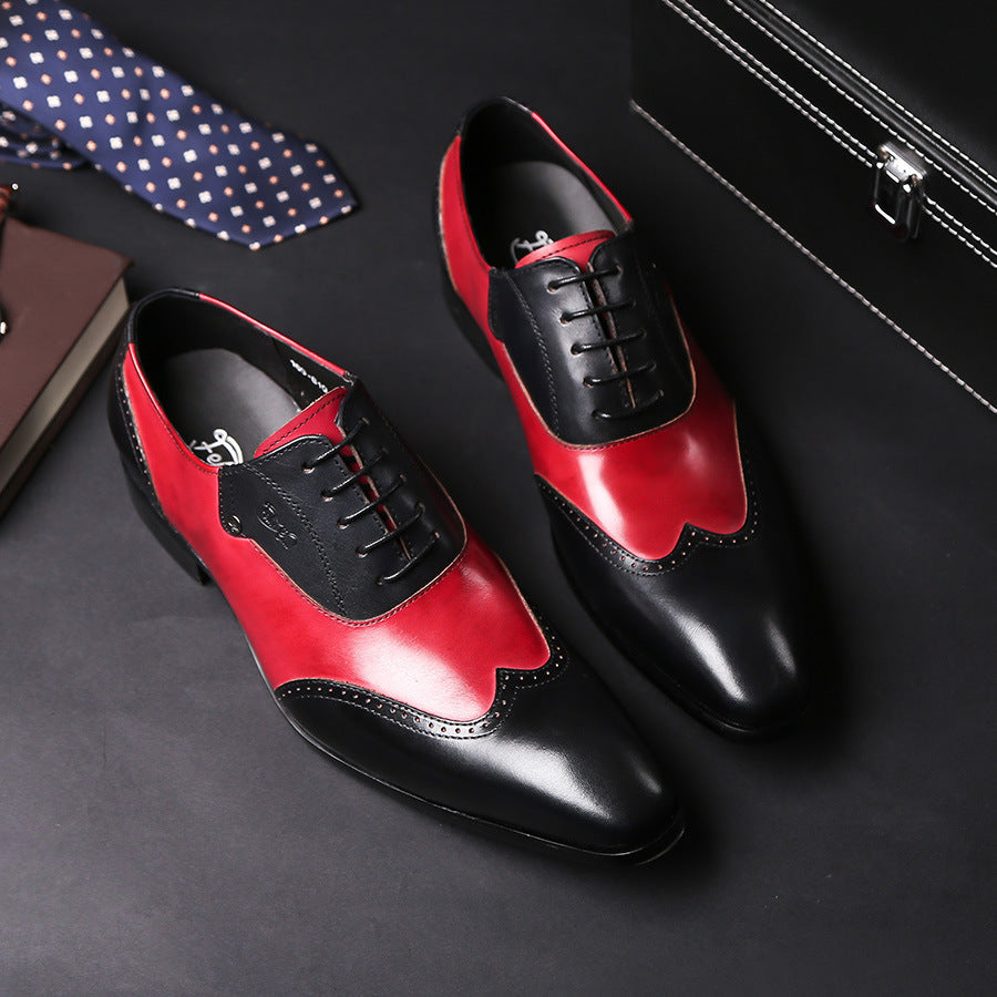 Chaussures en cuir d'affaires formelles en cuir véritable pour hommes